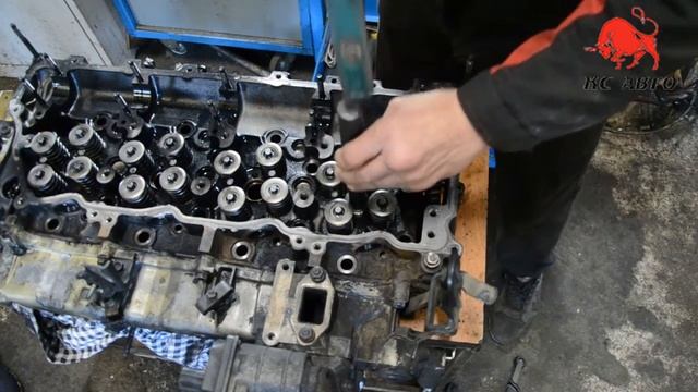 Запрессовка стакана форсунки ISUZU NQR & FSR смотреть онлайн