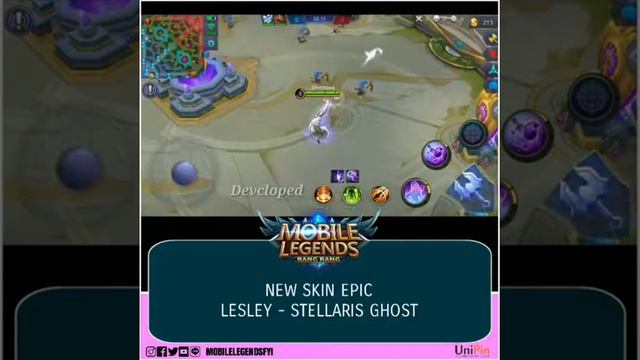 Mobile legends New epic skin lesley stellaris ghost frist looks смотреть онлайн