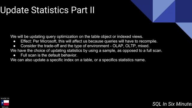 Updating Statistics Part II смотреть онлайн