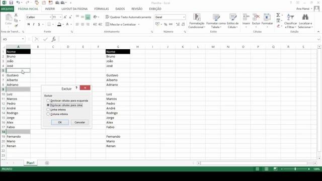 EXCEL: Remover células em branco de uma lista смотреть онлайн