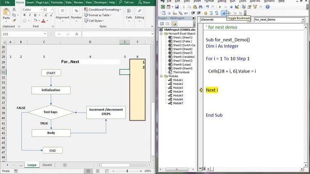 Excel VBA Loops For Next Do While For Each |  CH008