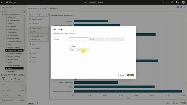 Sorting Data Visualization Based on Columns not Included in the Visualization смотреть онлайн