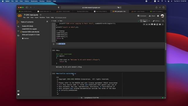 CUDA First Day - Solved kernel not run issue on Google Colab Tesla K80 смотреть онлайн