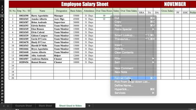 Employee SALARY Sheet / Salary Slips in Excel смотреть онлайн