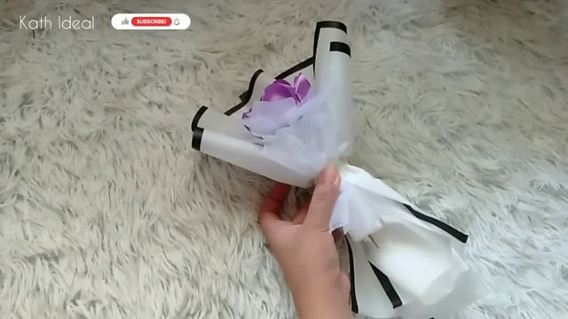 Single Rose Satin Bouquet/How to wrap single bouquet/Kath Ideal смотреть онлайн