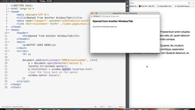 Opening New Windows or Tabs from JavaScript смотреть онлайн