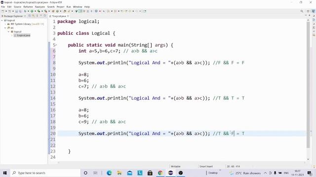 Logical Operators in Java using Eclipse IDE смотреть онлайн