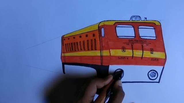 How to Draw a Train | WAP4 LOCOMOTIVE | ARTIST MUNDA смотреть онлайн