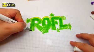 ГРАФФИТИ - ROFL !!! КАК НАРИСОВАТЬ? !!! урок граффити graffiti logo