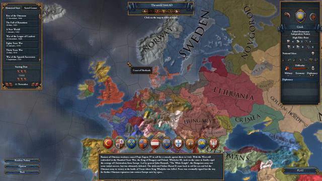 Lets play Europa Universalis 4 as Creek Part 1 смотреть онлайн