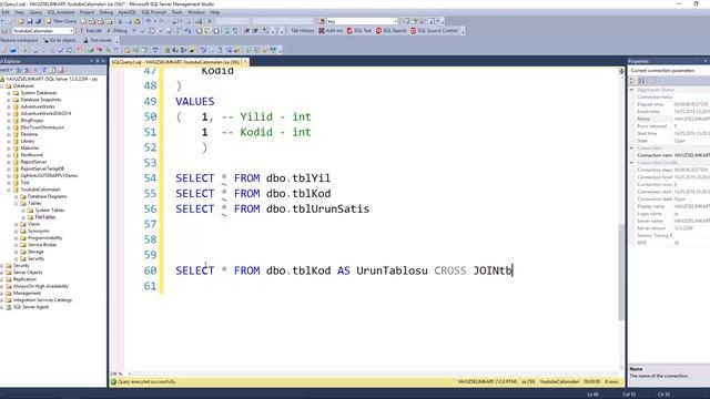 SQL Server'da CROSS JOIN ve LEFT OUTER JOIN Örneği смотреть онлайн