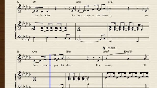 Elle danse - Lara Fabian - Partition - Piano смотреть онлайн