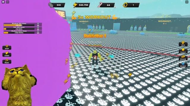 НОВОГОДНЯЯ ОБНОВА! ПОДАРКИ каждый ДЕНЬ в стронгмэн симулятор роблокс strongman simulator смотреть онлайн