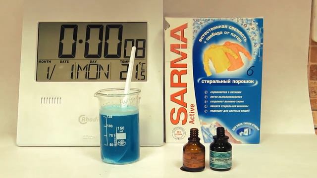 Стиральный порошок Сарма Актив Горная свежесть_Демонстрация эффективности смотреть онлайн
