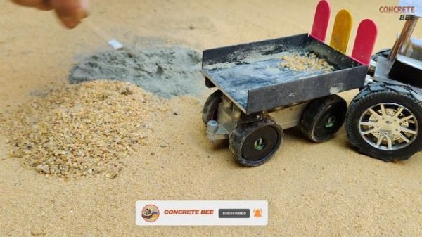 diy tractor making tract science project concrete bridge miniature tools || science projects