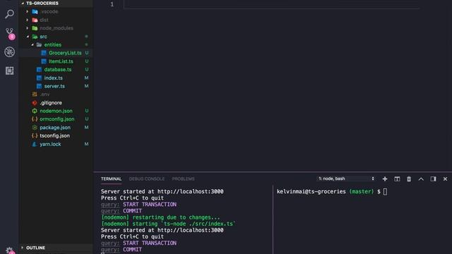 TypeScript Groceries API - 02 Database Connection смотреть онлайн
