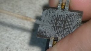 Реболл BGA чипа паяльной пастой (вместо шара 0.5)