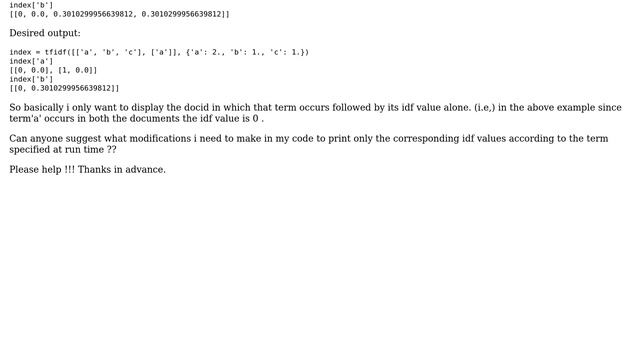 tf-idf function in python need help to satisfy my output смотреть онлайн