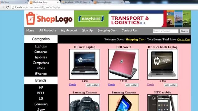 E Commerce Website in PHP & MySQL Part 22 All products page смотреть онлайн