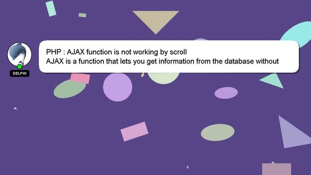 PHP : AJAX function is not working by scroll смотреть онлайн