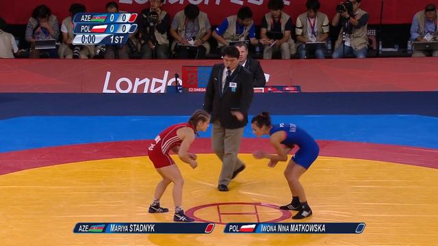 Wrestling - Women Freestyle 48 & 63kg Mat B - London 2012 Olympic Games смотреть онлайн