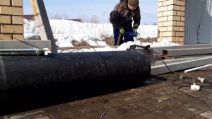 ЗАМЯЛО ЗАБОР СНЕГОМ С КРЫШИ//ВОССТАНАВЛИВАЮ ЗАБОР ИЗ ПРОФ ЛИСТА