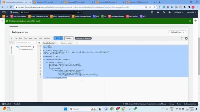 How To List Volumes from All Region and delete volumes With Lambda using Python Script-Part-15 смотреть онлайн