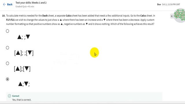 Data Visualization in Excel Macquarie University | Test your skills: Weeks 1 and 2| Week 2| Courser смотреть онлайн