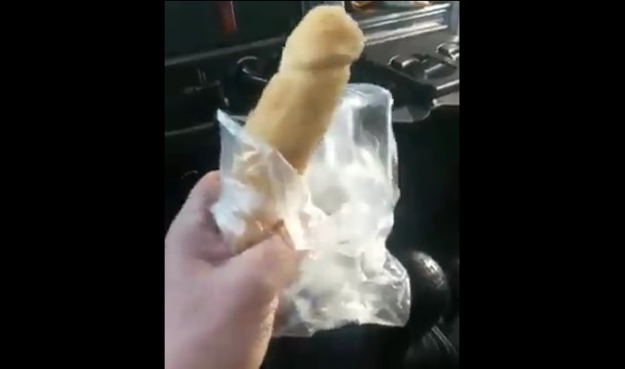 Купил сосиски в тесте (ненормативная лексика)