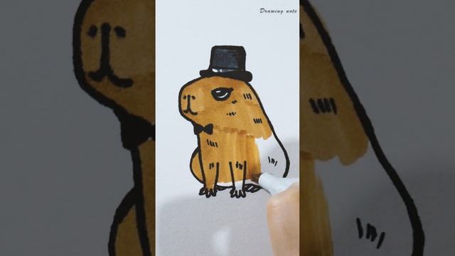 How to Draw Classy Capybara step by step смотреть онлайн