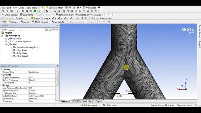 ANSYS Fluent Tutorial: Computational Design of Bifurcation (with change in Y- bend angles) смотреть онлайн