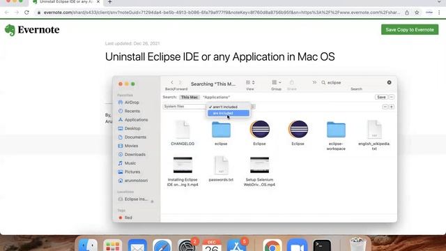 Uninstall Eclipse IDE or any Application from Mac OS смотреть онлайн