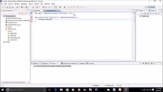 Angularjs modules and controller | AngularJS scope смотреть онлайн