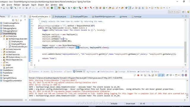 Dozer : Spring Framework Integration смотреть онлайн