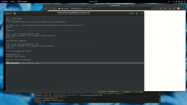 Установка phpMyAdmin в Ubuntu Server 21.04 смотреть онлайн