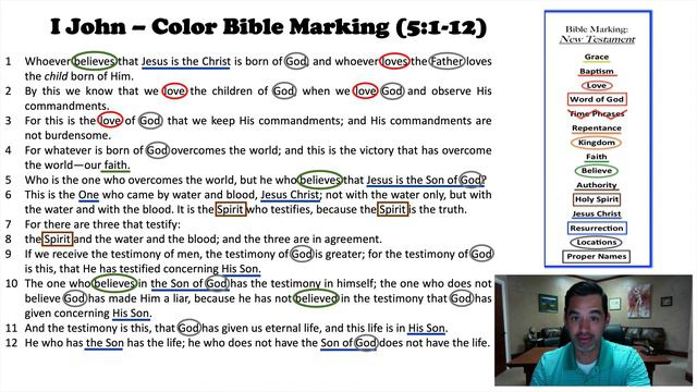 Color Bible Marking - I John 5:1-12 - (Part 8 of 9) смотреть онлайн