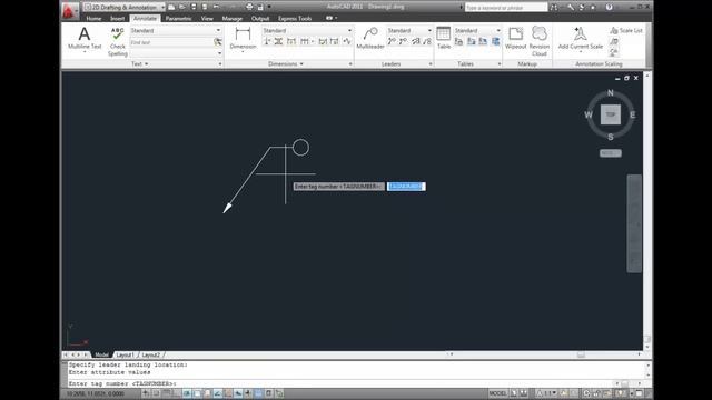 AutoCAD 2011 Tutorial - Adding a Multileader with Block Content смотреть онлайн
