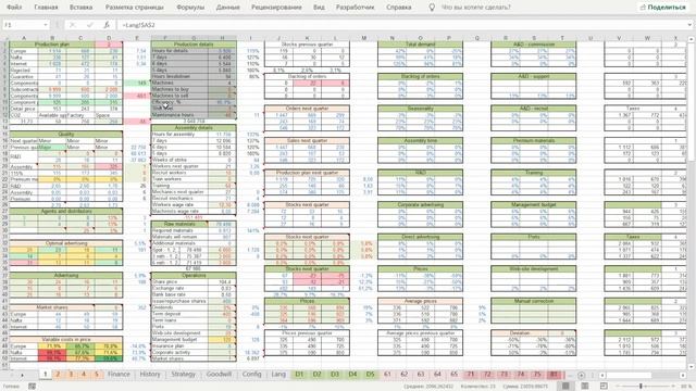Production plan - Calculation Model v2 (pro version) - Global Management Challenge смотреть онлайн