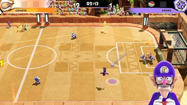Mario Strikers Battle League Waluigi Wario Pauline And Rosalina Gameplay Comets