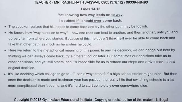 CHAPTER 14 - THE ROAD NOT TAKEN LINE BY LINE EXPLANATION WITH QUESTION ANSWERS | NIOS ENGLISH 302 смотреть онлайн