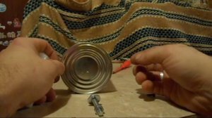 Самодельный обогреватель для зимней палатки ( из банки )