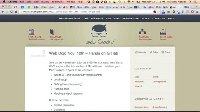 Des Moines Web Geeks Hands-on GIT Lab.mov смотреть онлайн