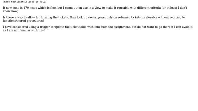 Databases: Improve query performance of subquery with MAX() смотреть онлайн