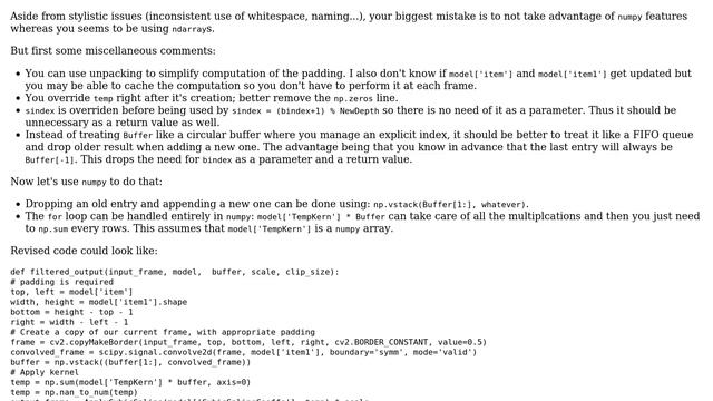 Code Review: Temporal kernel filtering on video frames coming in a loop (2 Solutions!!) смотреть онлайн