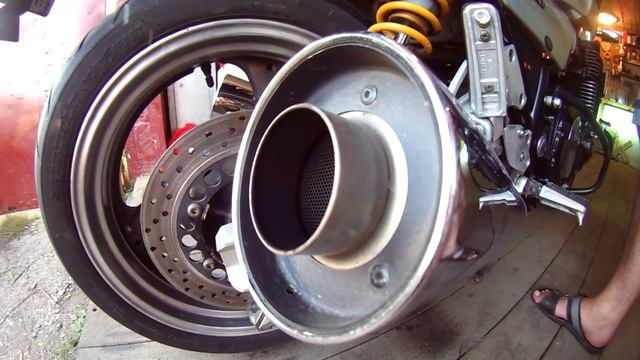прямоток из стандартного выхлопа XJR 1200 смотреть онлайн