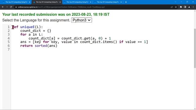 NPTEL The Joy of Computing using Python Week5 All Programming Assignment Solutions 2023 | IIT Ropar смотреть онлайн