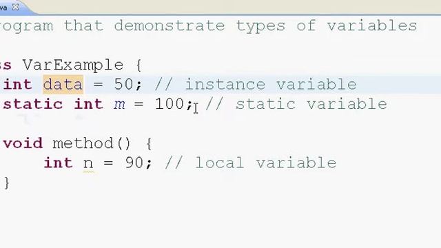 types of variable in java смотреть онлайн