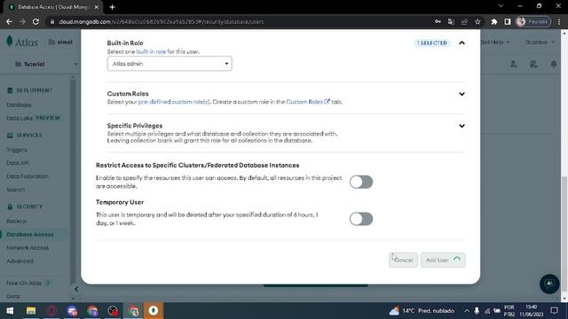 Criação De Cluster FREE No Mongo Atlas E Conexão Com Mongo Compass