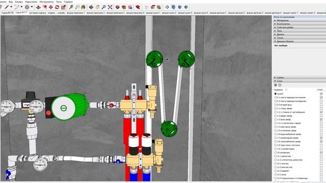 Радиаторы и тёплый пол в квартире. Проект комбинированной системы отопления. смотреть онлайн
