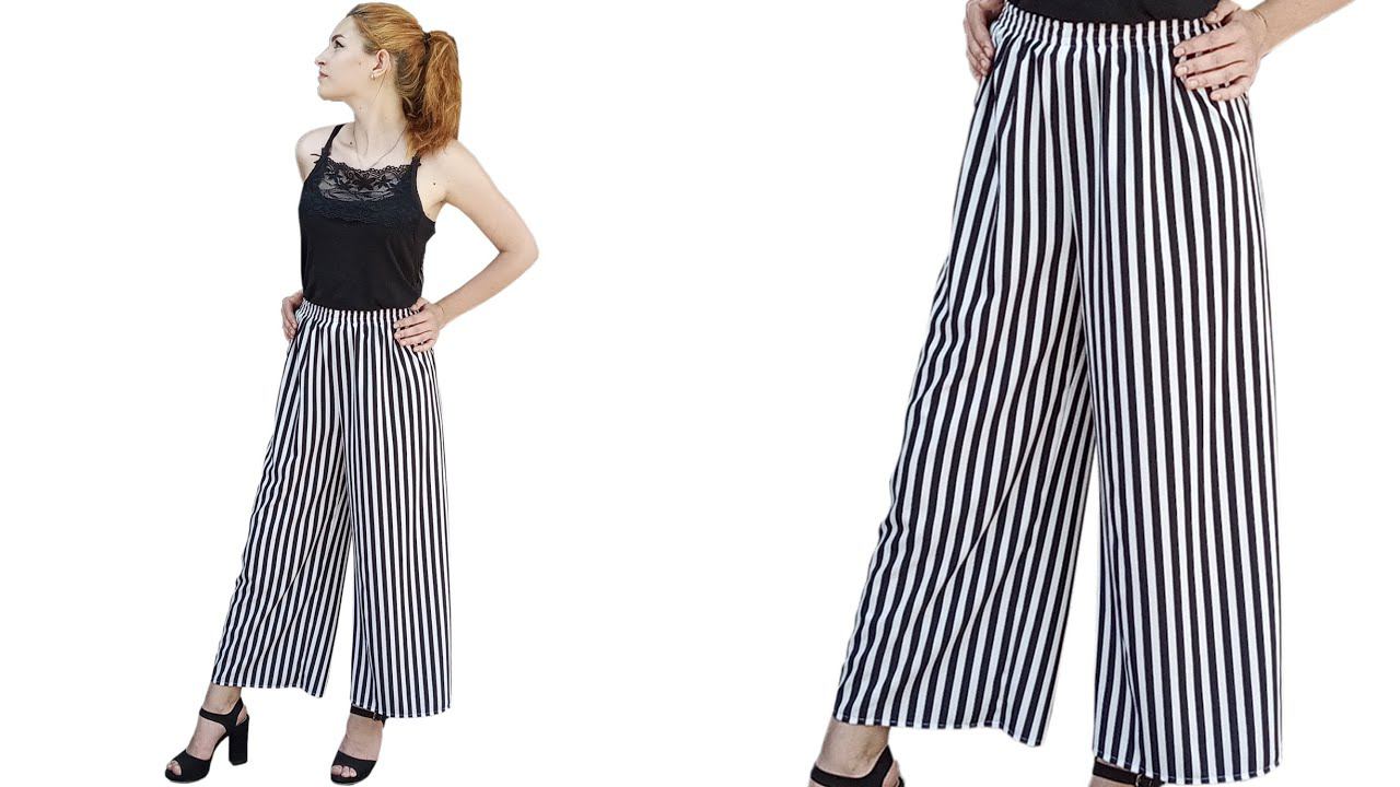 Как сшить брюки кюлоты (выкройка) смотреть онлайн